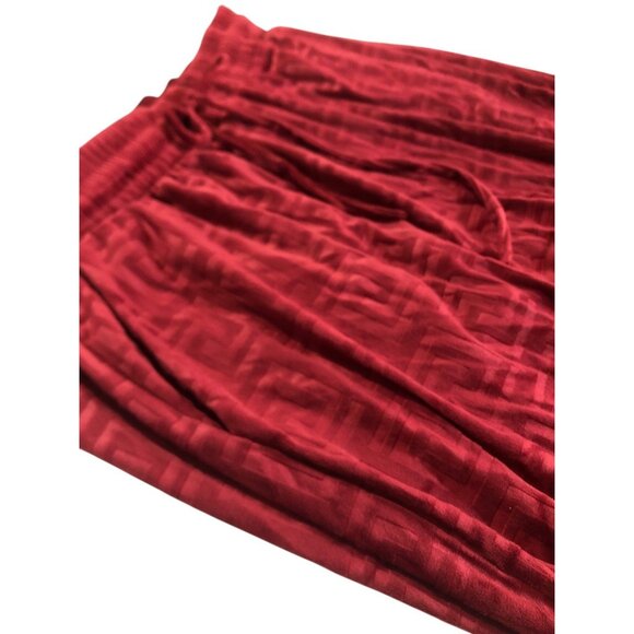 Ellie & Kate Deep Red Printed Casual Joggers Drawstring Waist Sz 1XL - Picture 5 of 12